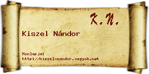 Kiszel Nándor névjegykártya